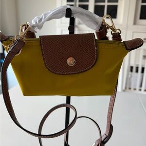 Stylish Brown and Yellow Crossbody Bag